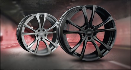 画像: アウディA1/VWビートル/ゴルフ4/ポロ18X8J 5X100 ET35 ABT Styleブラックホイール4本送料無料